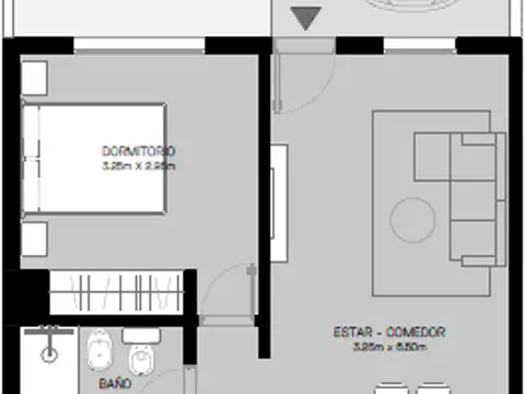 Departamento en Venta de 1 dormitorio