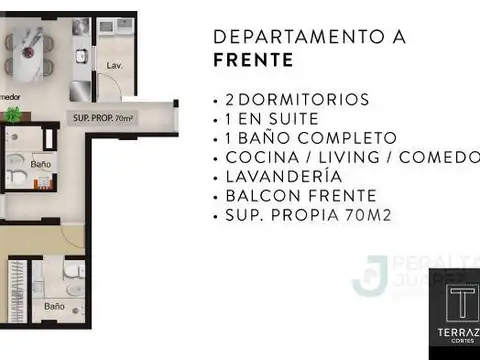 Dpto. 2 Dormitorios al Frente