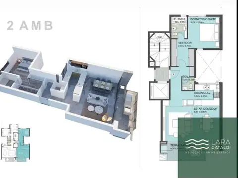 Departamento en Venta de 2 ambientes