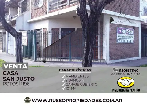 Venta Casa 4 Ambientes San Justo
