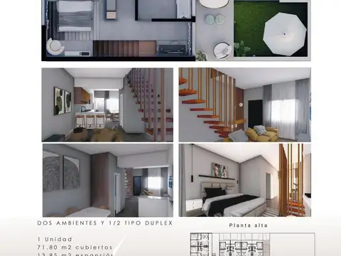 Departamento en Venta de 1 dormitorio