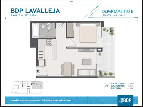Departamento en Venta en Villa Crespo, USD 99.840