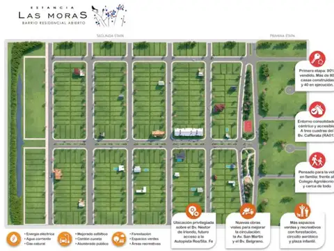 VENTA - Lote en barrio Las Moras 2 -  Entrega U$D 10.000 y saldo en 18 cuotas U$D 700