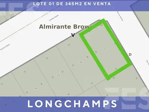 Terreno en Venta 12  mts Frente