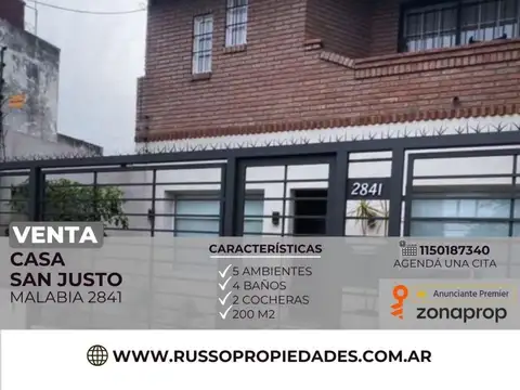 Venta casa San Justo 5 ambientes