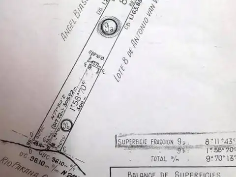 Terreno en Venta en Villa Paranacito, USD 450.000