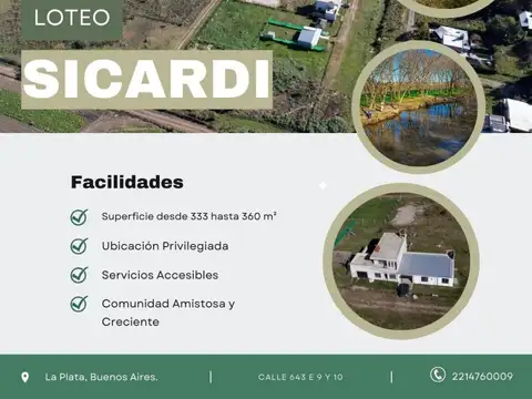 Lotes en venta en Sicardi 