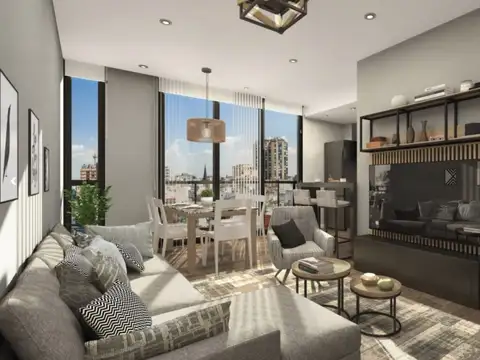 Departamento 2 ambientes con 2 baños