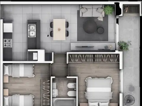 Departamento en Venta de 3 ambientes