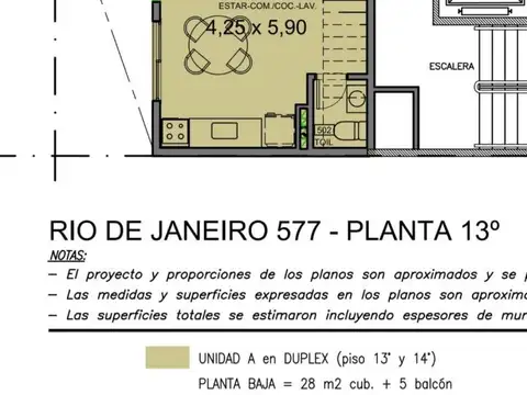 Departamento en Venta en Caballito, USD 180.000