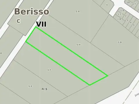 Terreno en Venta en Berisso, USD 21.000