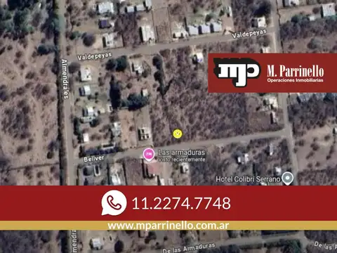 Terreno en Venta 54  mts Fondo