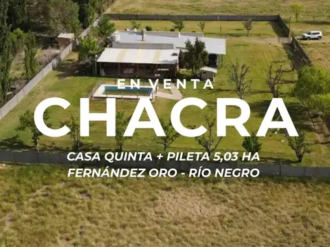 VENTA CASA QUINTA 3 DORM. PILETA 5 HA, FDEZ ORO