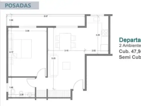 Departamento 2 ambientes a estrenar - Ituzaingo