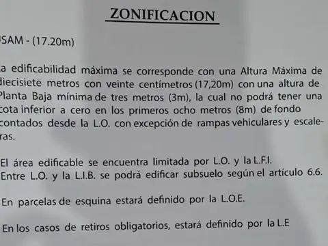 Terreno 166m2 Urquiza 1720 cerca Av Garay al 3000- 1035 m2 construibles- Altura 17,20 USAM Plusvalía