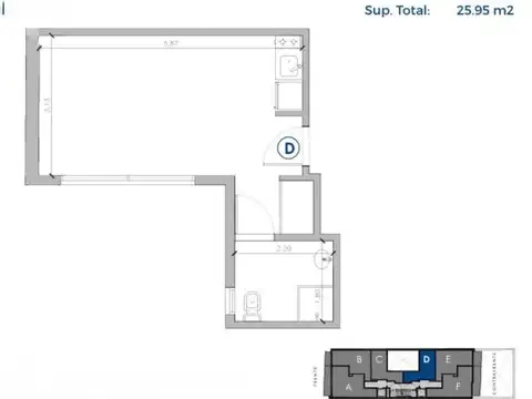 Departamento en Venta de Monoambiente