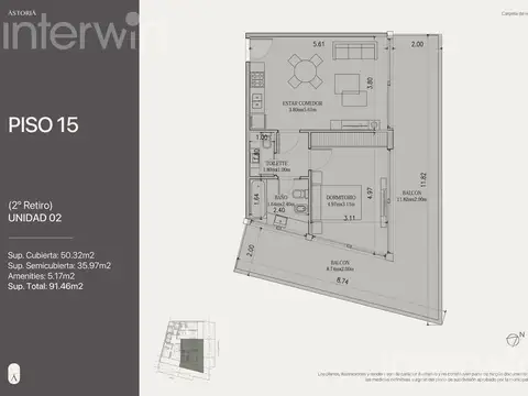 Departamento - Nuñez
