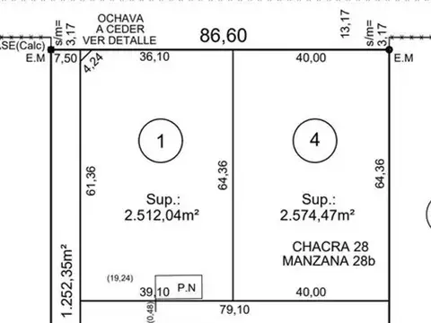 Terreno en Venta de 2500,0 m2