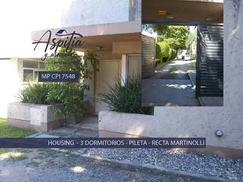 VENTA Casa 3 dormitorios con jardín y pileta en Housing Rivera de la Recta – Zona Norte Córdoba