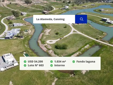 LOTE EN VENTA A LA LAGUNA ISLA, LA ALAMEDA CANNING