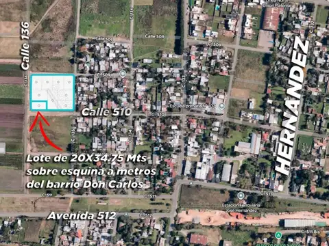 Terreno en Venta 17  mts Frente