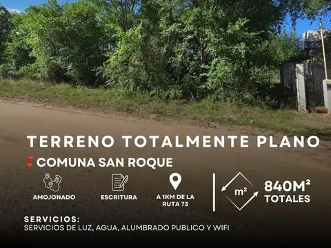 Venta Potencial Terreno Plano De 840M² En La Comuna San Roque