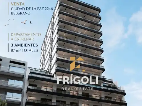 3 Ambientes Con Balcón Corrido | 87 m² Totales | Belgrano | A Estrenar