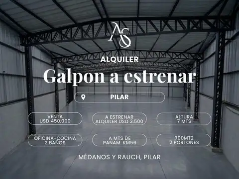 DEPOSITO EN VENTA Y EN ALQUILER EN PILAR