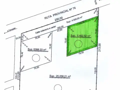 Terreno en Venta de 5492,0 m2