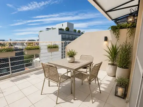 2 amb grandes frente con terraza propia y cochera