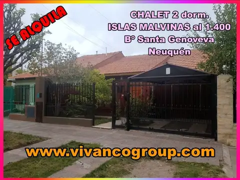 Se alquila Casa 2 dorm. cochera y patio en Bº Santa Genoveva de Neuquén capital