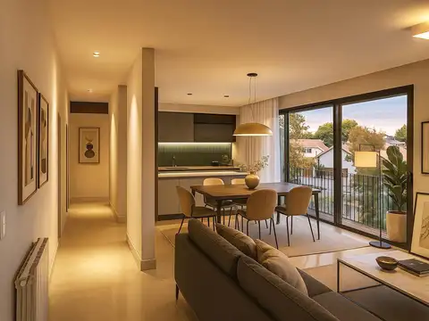 departamento semipiso 3 ambientes en venta en lujan centro desde el pozo con balcón y cochera