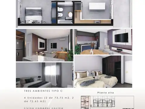 Departamento en Venta de 3 ambientes