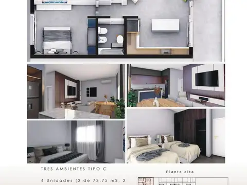 Departamento en Venta de 3 ambientes