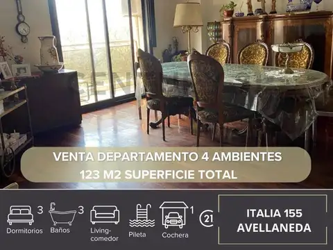 VENTA DEPARTAMENTO 4 AMBIENTES + COCHERA