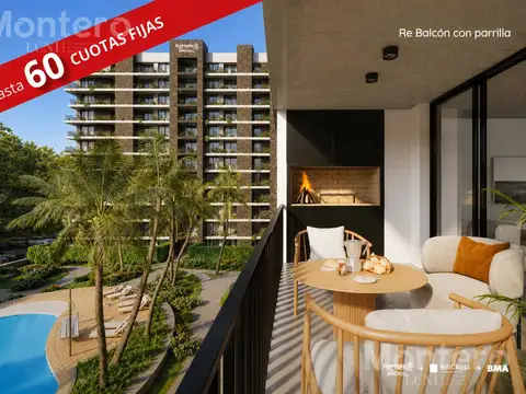 Brickell Remeros-2 Amb. Balcón con Parrilla- 1° al 7° "C o F" - Hasta 60 cuotas Fijas en Dólares ¡