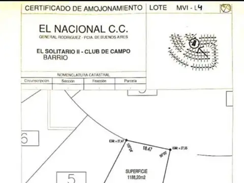Terreno en Venta en El Nacional Club De Campo, USD 55.000
