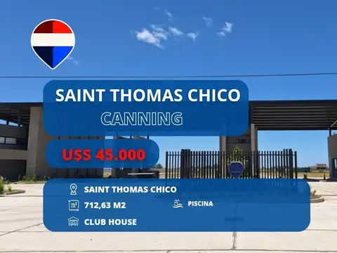 LOTE EN VENTA SAINT THOMAS CHICO CANNING