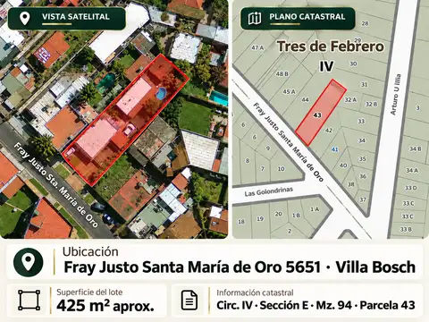 VENTA LOTE PARA DESARROLLO EN VILLA BOSCH - ACEPTA METROS
