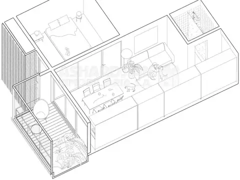 Departamento 2 ambientes con 1 baño