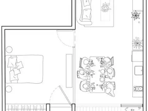 Departamento en Venta de 1 dormitorio