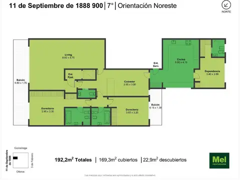 11 De Septiembre De 1888 900, Piso 7