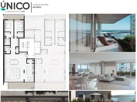 Departamento 2 dormitorios Zona Rio