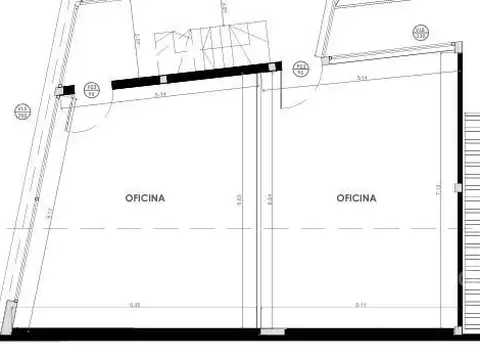Oficina Monoambiente con 2 baños