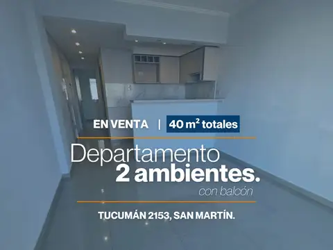 Departamento 2 Ambientes Con Balcón Y Detalles De Categoría En El Centro De San Martín