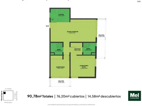 Manuel Ugarte 3600, Piso 1°