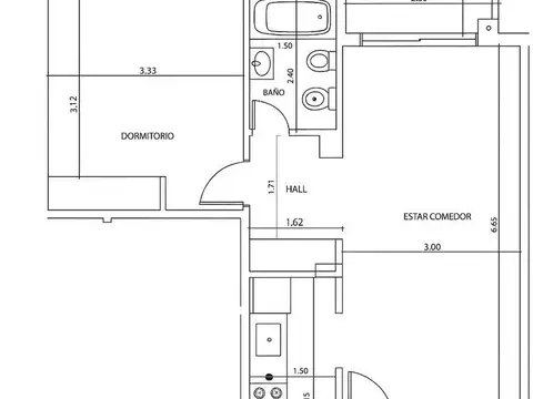 Departamento en Alquiler de 1 dormitorio