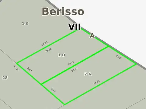 Terreno en Venta 17  mts Frente