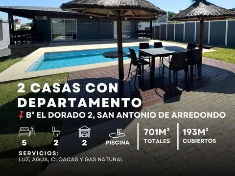 Venta 2 Casas con Departamento Pileta y Gas Natural en El Dorado 2 - San Antonio de Arredondo