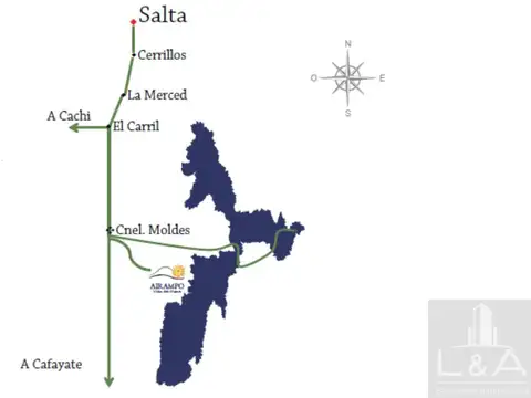 EN VENTA TERRENO EN AIRAMPO - DIQUE CABRA CORRAL